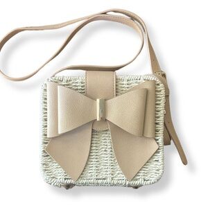 🌸 LIKE DREAMS Women’s Poppy Bowtie Straw Crossbody Bag 🌸